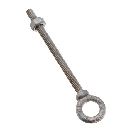 National Hardware Eye Bolt With Shoulder, 5/16", 4-1/4 in Shank, 0.630 in ID, Steel, Galvanized N245-118